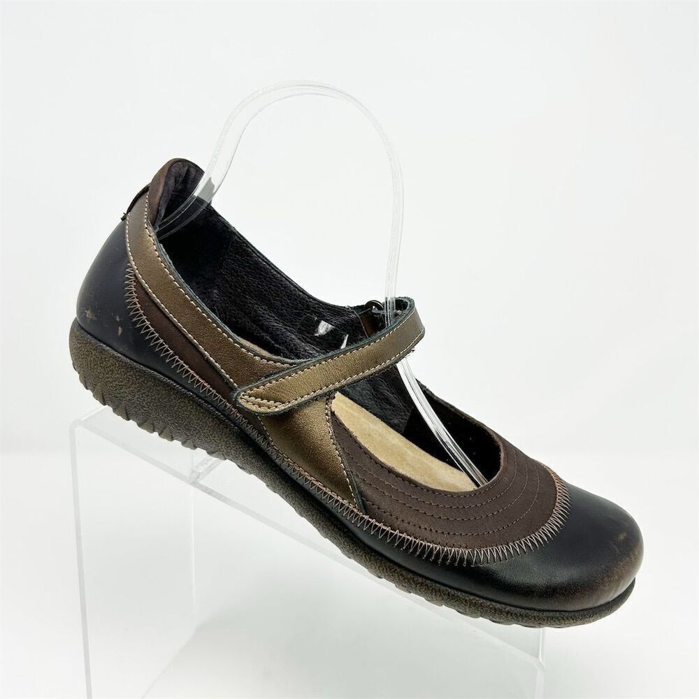 Naot Kirei Mary Jane Women's Flats Chocolate Brown Leather Size 10 Casual Shoes